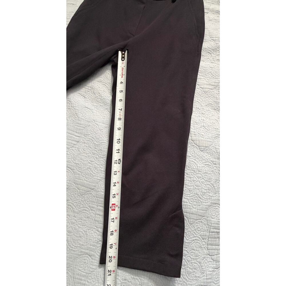 Vintage Prada 90s Y2K Black Trouser Pants Italy Cotton Knit Crop Sz 38 XS Small - Picture 6 of 9